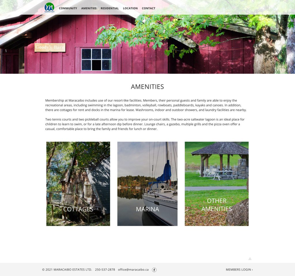 Maracaibo - public website - amenities
